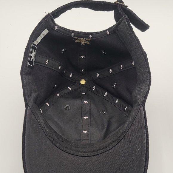 Adidas Originals Women's Relaxed Strap-back Black / Gold Velvet Baseball Cap - Picture 4 of 6